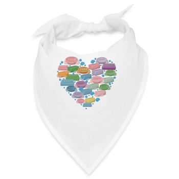 Soap Making Crafting Heart - Bandana - Weiß - Vorne