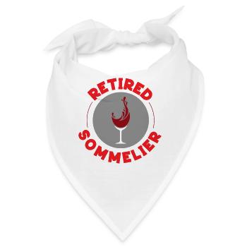 Sommelier Wine Drinking Tasting - Bandana - Weiß - Vorne