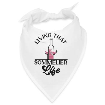 Sommelier Wine Drinking Tasting - Bandana - Weiß - Vorne