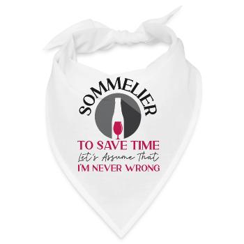 Sommelier Wine Drinking Tasting - Bandana - Weiß - Vorne