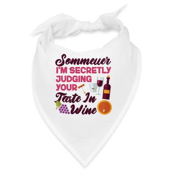 Sommelier Wine Drinking Tasting - Bandana - Weiß - Vorne