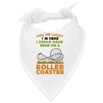 Roller Coaster You're Lucky I'm - Bandana - Weiß - Vorne