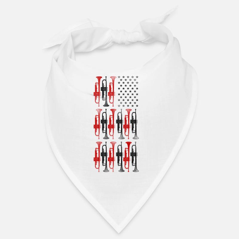 Trompettiste Drapeau américain Bandana
