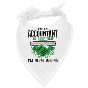 Accountant Bookkeeper Accounting - Bandana - Weiß - Vorne