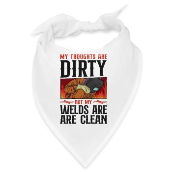 Welder Welding Vintage My Thoughts - Bandana - Weiß - Vorne