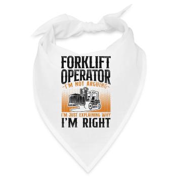 Certified Forklift Truck Operator - Bandana - Weiß - Vorne