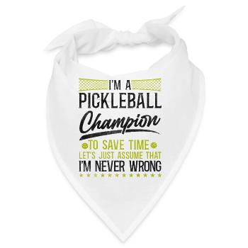 Pickleball I'm A Pickleball - Bandana - Weiß - Vorne