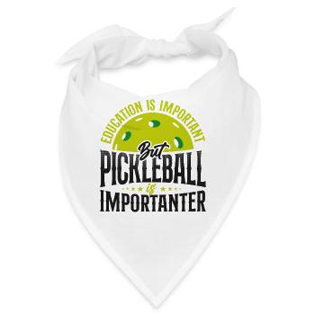 Pickleball Education Is Important - Bandana - Weiß - Vorne