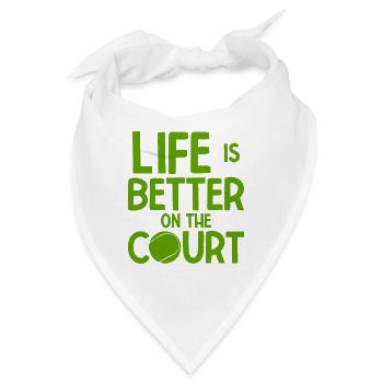 Tennisplatz Spruch Für Tennis - Bandana - Weiß - Vorne