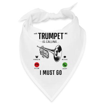 Trumpet Player Phone Display - Bandana - Weiß - Vorne