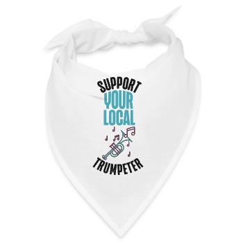 Trumpet Player Support Your Local - Bandana - Weiß - Vorne