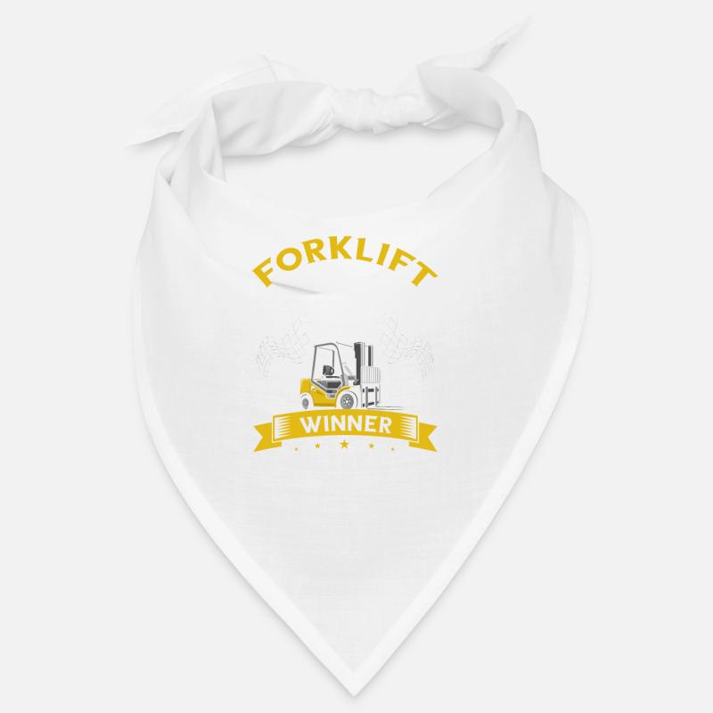 Forklift driver and warehouse forklift driver - Bandana - white