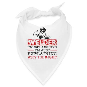Welder Welding Vintage Welder I'm - Bandana - Weiß - Vorne