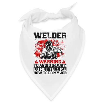 Welder Welding Vintage Welder - Bandana - Weiß - Vorne