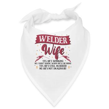 Welder Welding Wife Welder Wife - Bandana - Weiß - Vorne