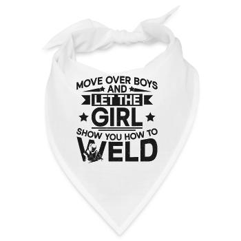Welder Welding Female Welder - Bandana - Weiß - Vorne