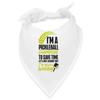 Pickleball I'm A Pickleball - Bandana - Weiß - Vorne