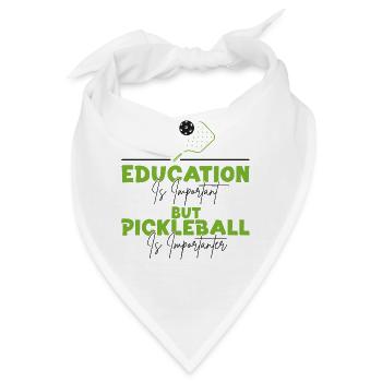 Pickleball Education Is Important - Bandana - Weiß - Vorne