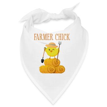 Farming Farmer Girl Chicken Farmer - Bandana - Weiß - Vorne