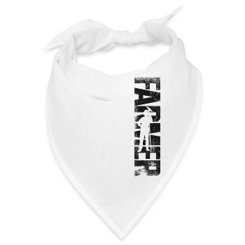 Farming Farmer Vintage Farmer - Bandana - Weiß - Vorne