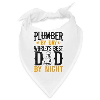 Plumbing Plumber Dad Vintage - Bandana - Weiß - Vorne