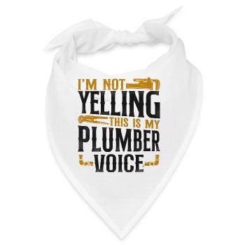 Plumbing Plumber Vintage I'm Not - Bandana - Weiß - Vorne