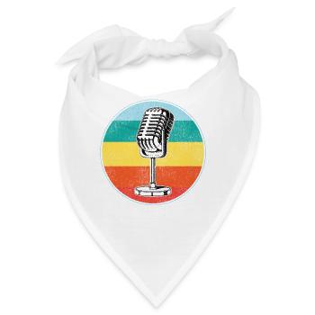 Karaoke Singer Microphone Vocalist - Bandana - Weiß - Vorne