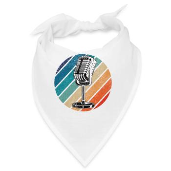 Karaoke Singer Microphone Vocalist - Bandana - Weiß - Vorne