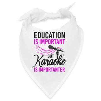 Karaoke Singer Education Is - Bandana - Weiß - Vorne