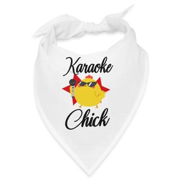 Karaoke Singer Chicken Karaoke - Bandana - Weiß - Vorne