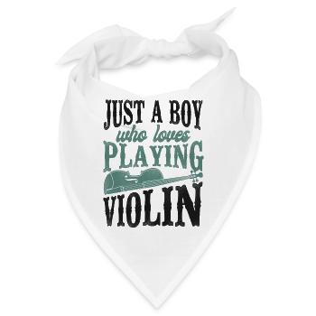 Violin Violinist Vintage Just A - Bandana - Weiß - Vorne