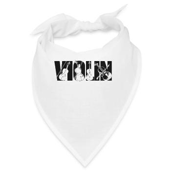 Violin Violinist Vintage Violin - Bandana - Weiß - Vorne