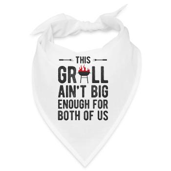 Grillparty Spruch Zum Grillen Grill - Bandana - Weiß - Vorne