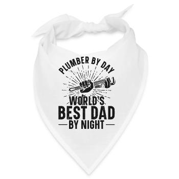 Plumbing Plumber Dad Vintage - Bandana - Weiß - Vorne