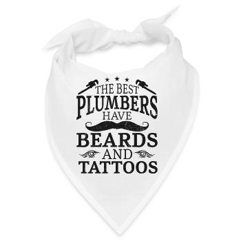 Plumbing Plumber Beard Tattoo - Bandana - Weiß - Vorne