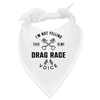 Drag Racing Race Car I'm Not - Bandana - Weiß - Vorne