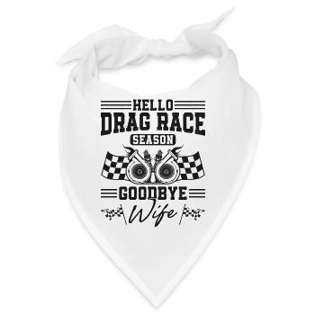 Drag Racing Race Car Husband - Bandana - Weiß - Vorne