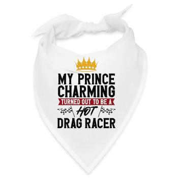 Drag Racing Race Car Girlfriend - Bandana - Weiß - Vorne