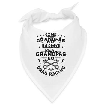 Drag Racing Race Car Grandpa - Bandana - Weiß - Vorne