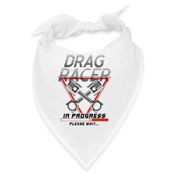 Drag Racing Race Car Retro Vintage - Bandana - Weiß - Vorne