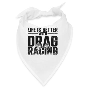 Drag Racing Race Car Girl Vintage - Bandana - Weiß - Vorne