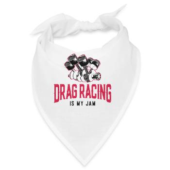 Drag Racing Race Car Girl Drag - Bandana - Weiß - Vorne