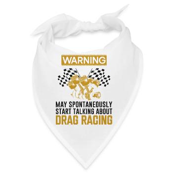 Drag Racing Race Car Warning May - Bandana - Weiß - Vorne