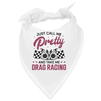 Drag Racing Race Car Girl Just - Bandana - Weiß - Vorne