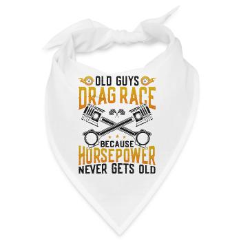 Drag Racing Race Car Old Guys Drag - Bandana - Weiß - Vorne