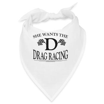 Drag Racing Race Car Girl She - Bandana - Weiß - Vorne