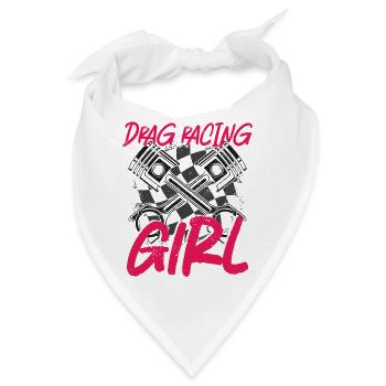 Drag Racing Race Car Girl Vintage - Bandana - Weiß - Vorne