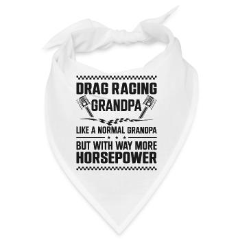 Drag Racing Race Car Grandpa - Bandana - Weiß - Vorne