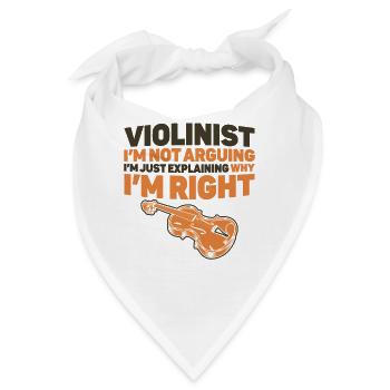 Violin Violinist Violinist I'm Not - Bandana - Weiß - Vorne