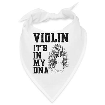 Violin Violinist Fingerprint - Bandana - Weiß - Vorne